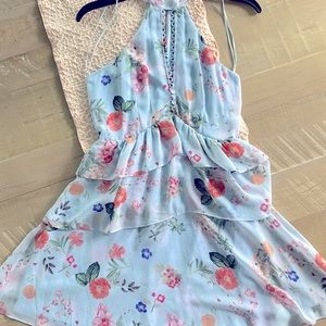 Express Ruffle Halter Dress